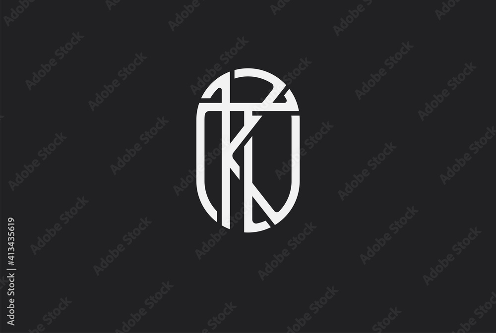Abstract Initial K and t Logo, Line Monogram oval style, usable for brand, card and company, logo design template element,vector illustration Abstract Initial K and t Logo, Line Monogram oval style, usable for brand, card and company, logo design template element,vector illustration