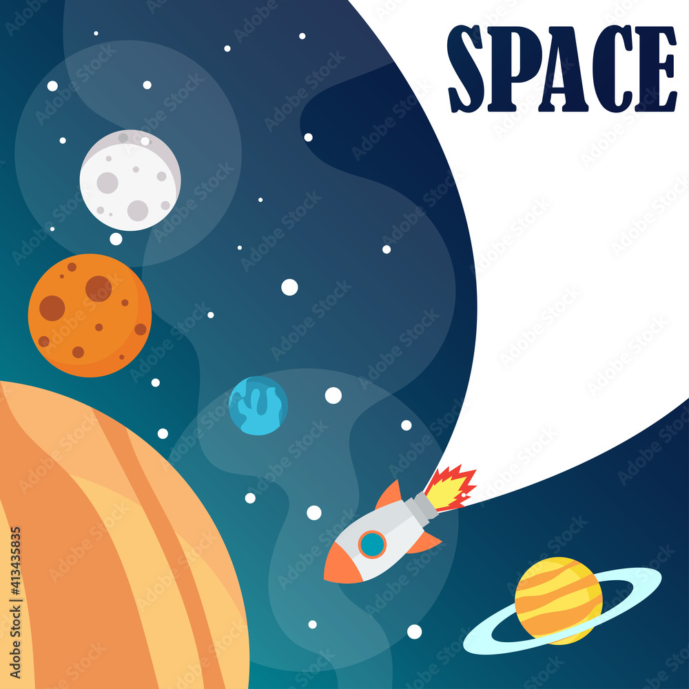 space universe poster. vector illustration