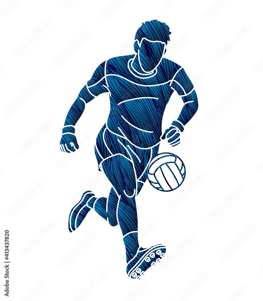 Gaelic Football Male Player Vector Gaelic Football Male Player Vector