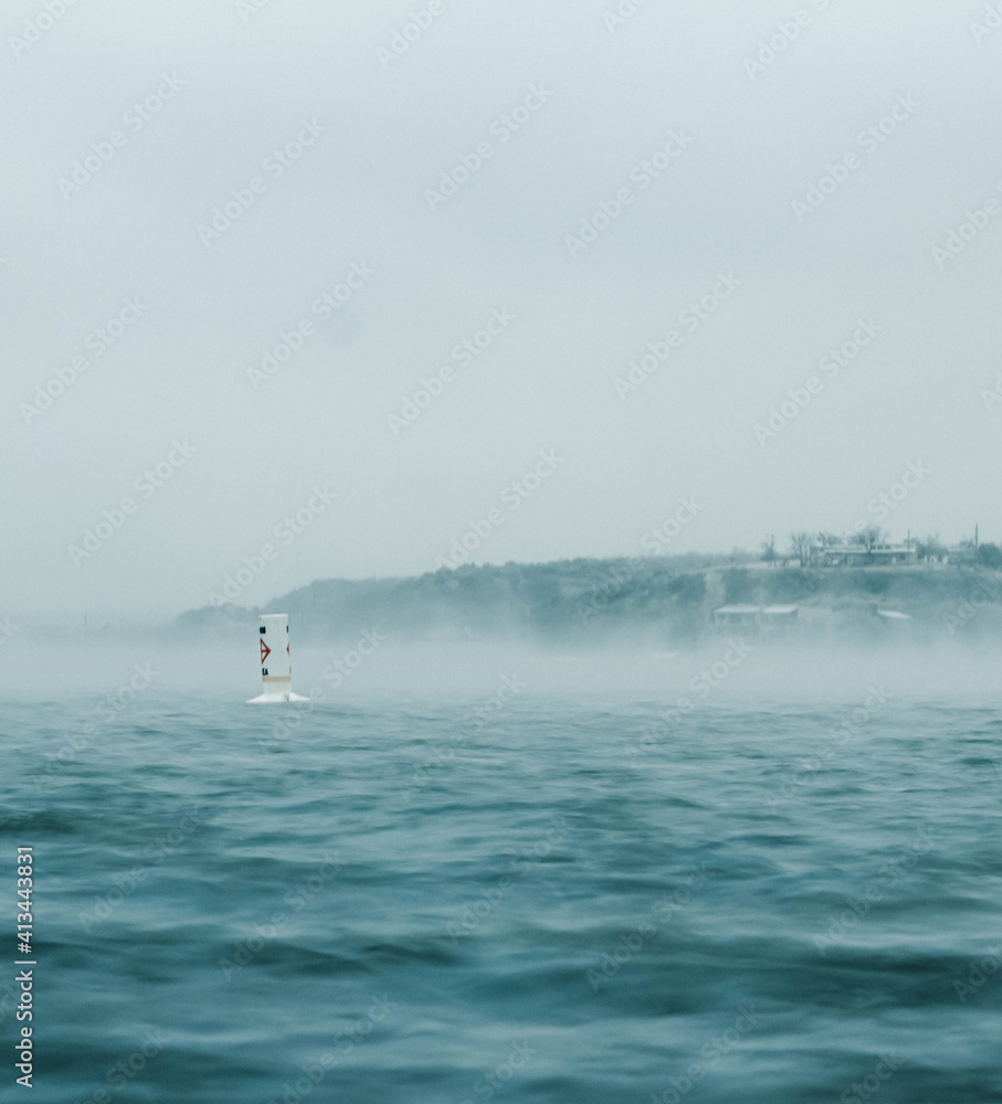 Naklejka premium fog on the water