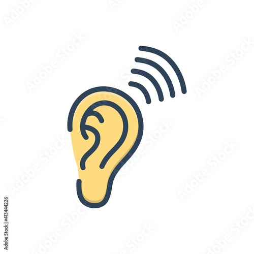 Color illustration icon for heard