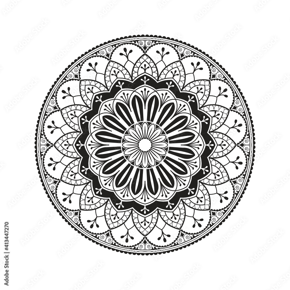 Hindu Mandala Circular Pattern