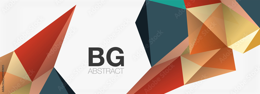 3d mosaic abstract backgrounds, low poly shape geometric design 3d mosaic abstract backgrounds, low poly shape geometric design