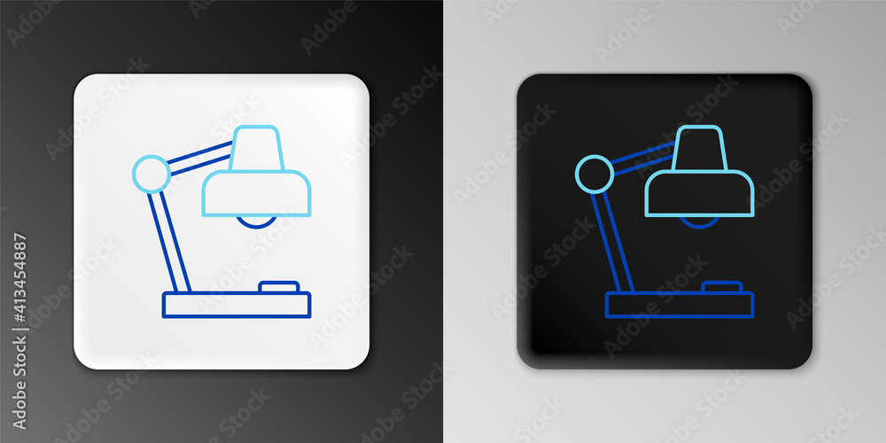 Line Table lamp icon isolated on grey background. Desk lamp. Colorful outline concept. Vector. Line Table lamp icon isolated on grey background. Desk lamp. Colorful outline concept. Vector.