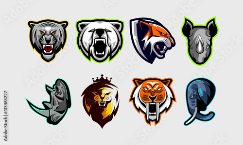 Bundle of Animal vector mascot logo design