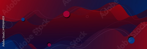 abstract red background with waves, a mixture of red and blue