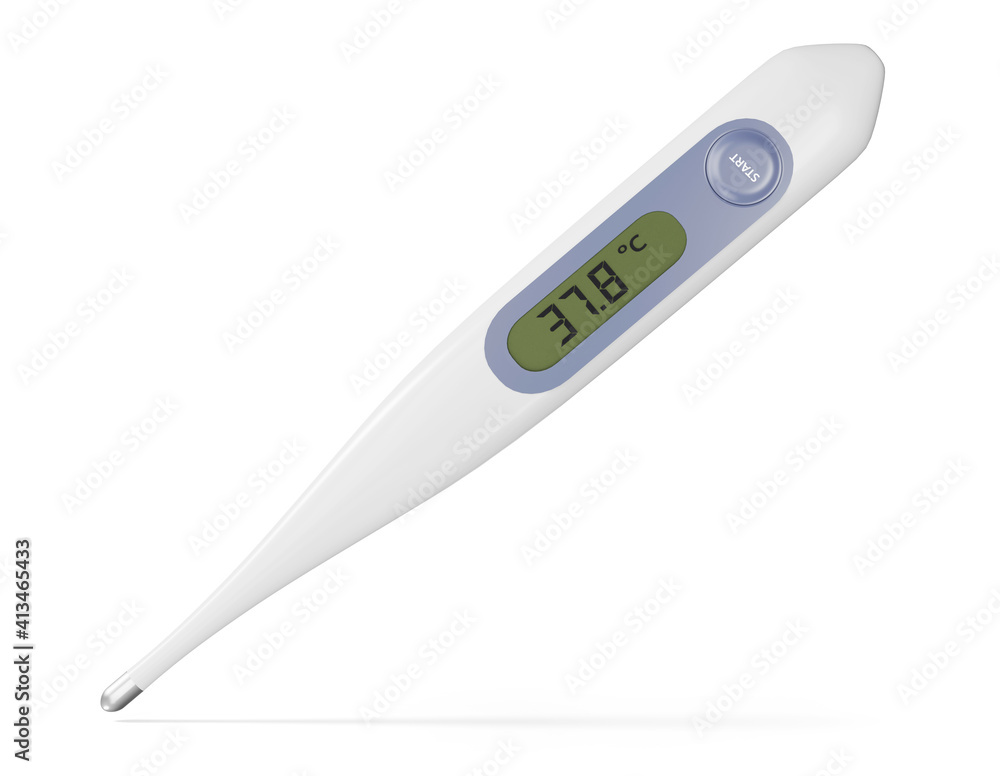 electronic thermometer isolated on white background electronic thermometer isolated on white background