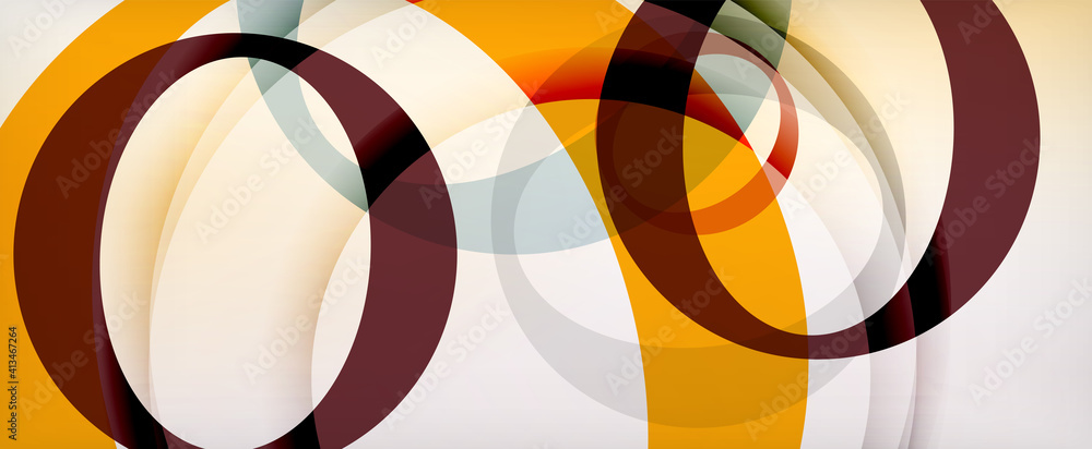 Ring geometric shapes, o letter repetition wallpaper. Abstract background for business or technology presentations, internet posters or web brochure covers Ring geometric shapes, o letter repetition wallpaper. Abstract background for business or technology presentations, internet posters or web brochure covers