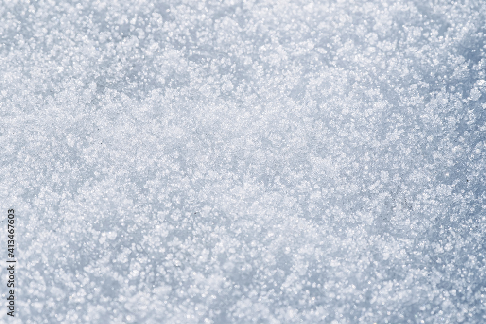 Neige blanche en hiver - Arrière plan texture froide