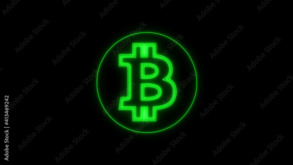 Bitcoin neon green color, Cryptocurrency. Bitcoin symbol on black background. Royalty high-quality free stock photo image of bitcoin Cryptocurrency, digital Bit Coin. BTC Currency Technology Business Bitcoin neon green color, Cryptocurrency. Bitcoin symbol on black background. Royalty high-quality free stock photo image of bitcoin Cryptocurrency, digital Bit Coin. BTC Currency Technology Business