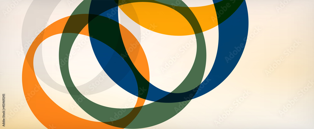 Ring geometric shapes, o letter repetition wallpaper. Abstract background for business or technology presentations, internet posters or web brochure covers Ring geometric shapes, o letter repetition wallpaper. Abstract background for business or technology presentations, internet posters or web brochure covers