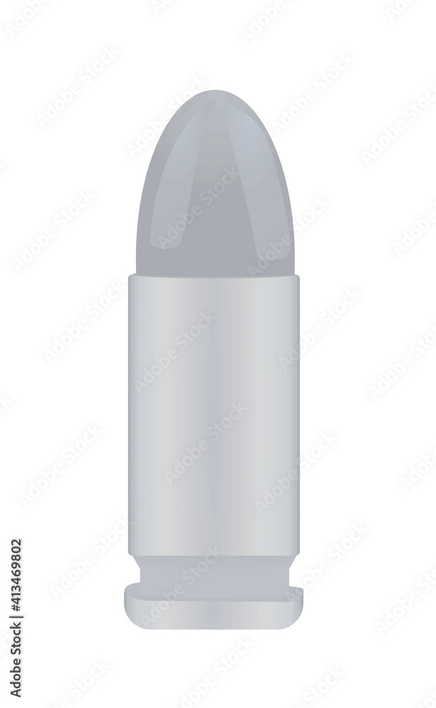 Isolated gun bullet. vector illustration Isolated gun bullet. vector illustration