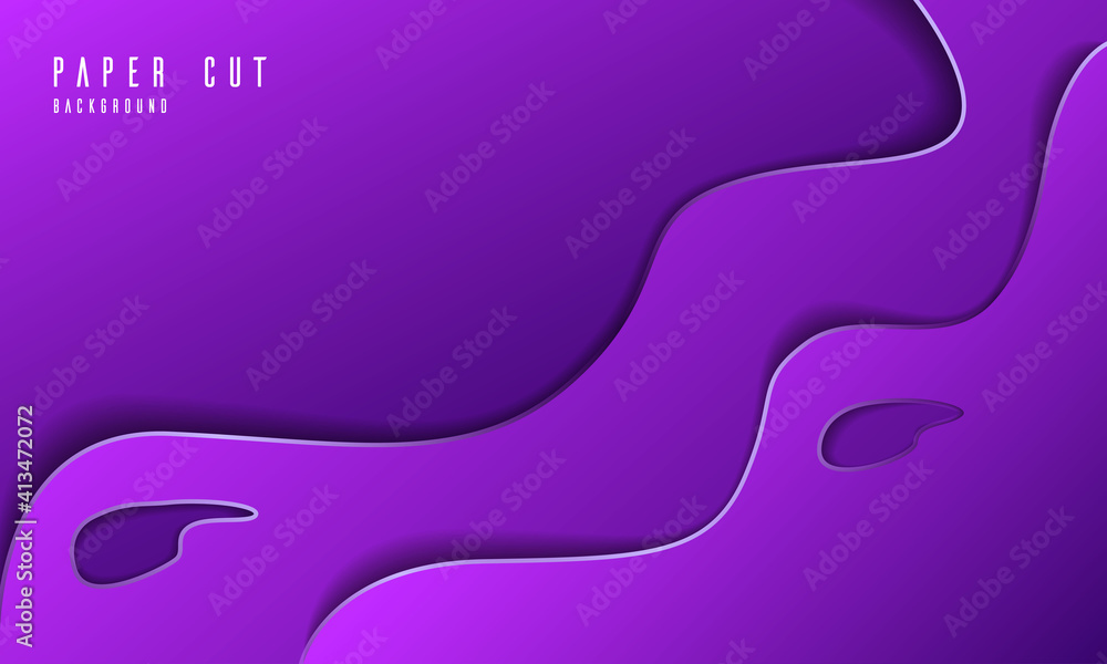 Abstract paper cut slime violet background Abstract paper cut slime violet background
