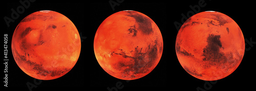 Mars planet 3D render illus...