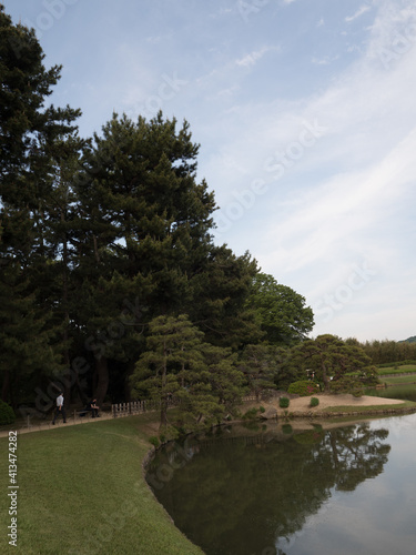 Jardín Korakuen, en Okayama, Japón