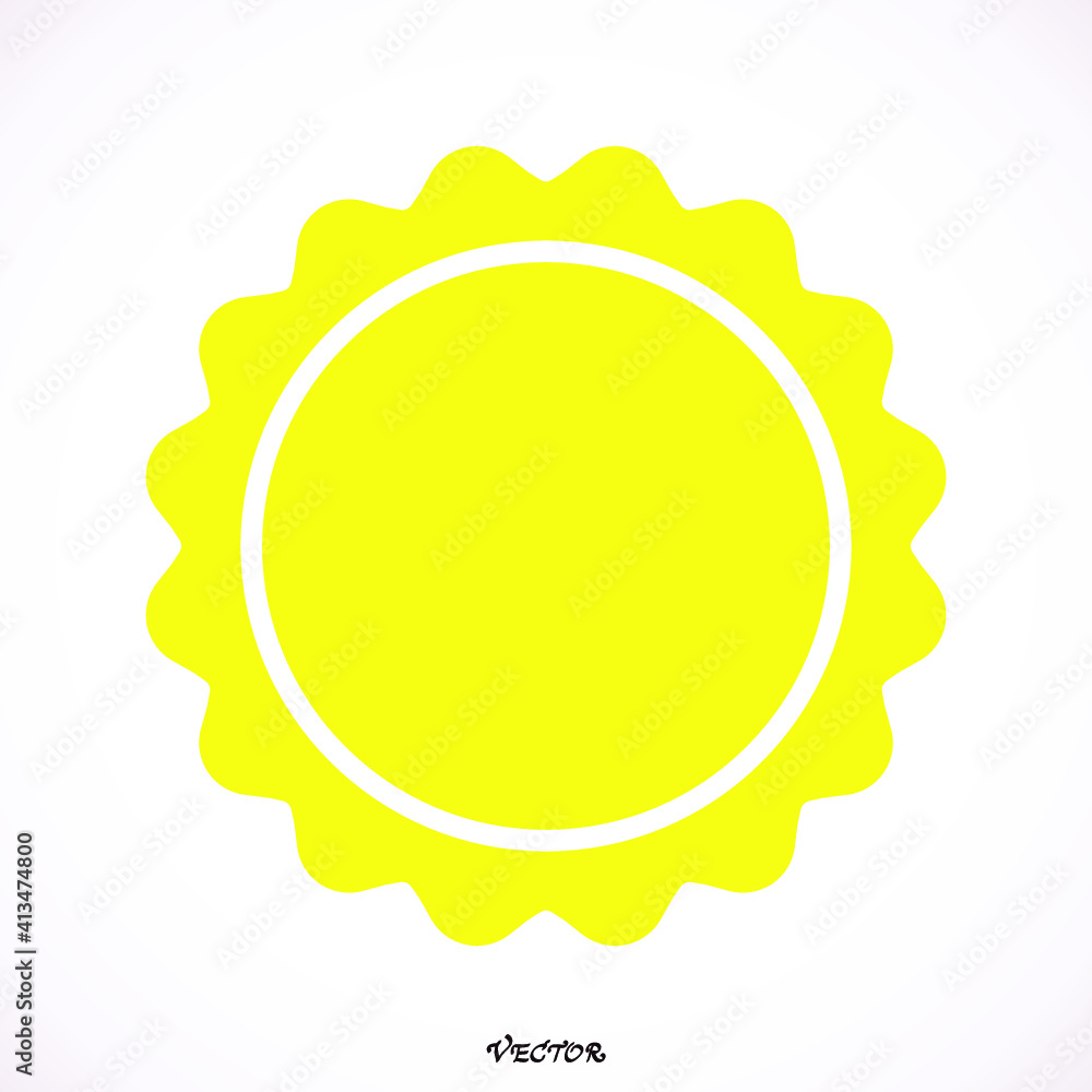 Sun icon, Isolated on white background Sun icon, Isolated on white background