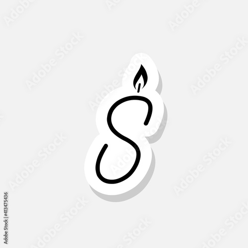 Letter S Logo Design Sticker