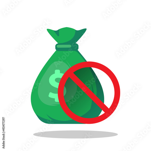 free of charge concept illustration flat design icon, isolated vector eps10