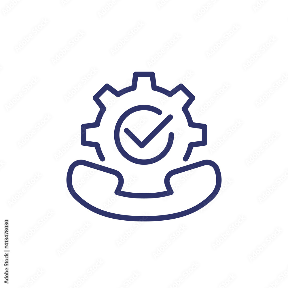call settings outline icon on white call settings outline icon on white