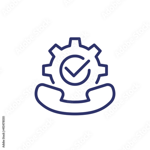 call settings outline icon on white
