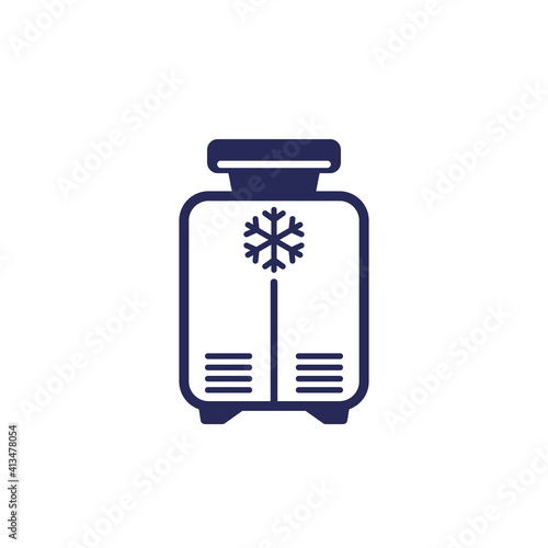 cryotherapy, cryosauna icon on white