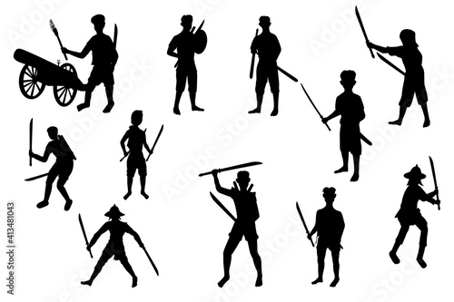 Ancient strong man warrior cartoon shape vector design