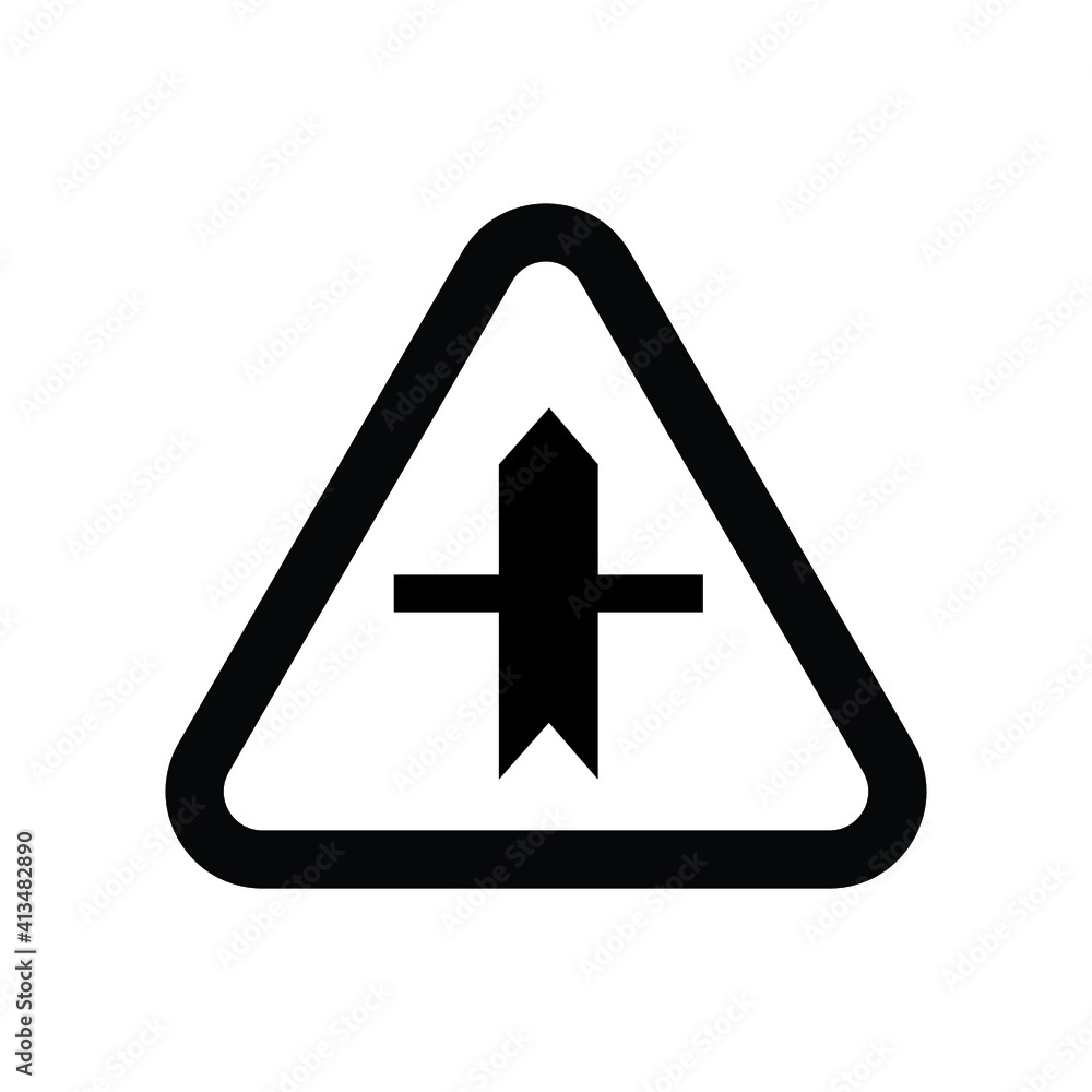 The road sign is black. Road traffic rules vector icons The road sign is black. Road traffic rules vector icons