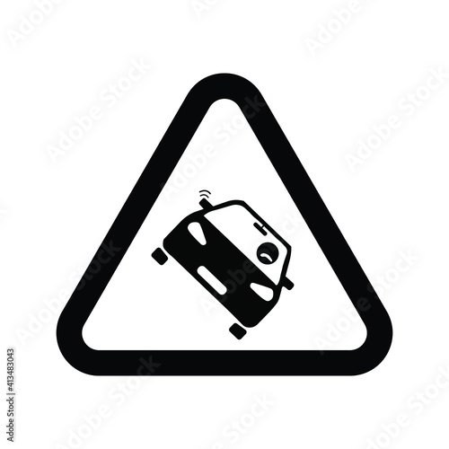 traffic sign accident vector icons