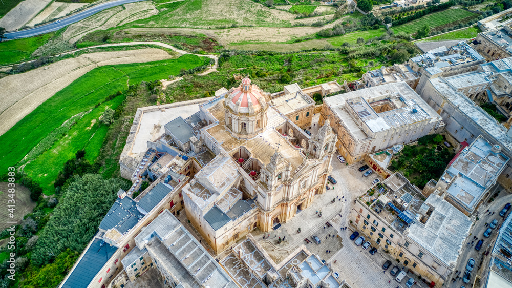 Malta coast from a drone