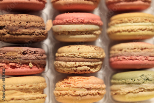 Macaroons in Paris in a box