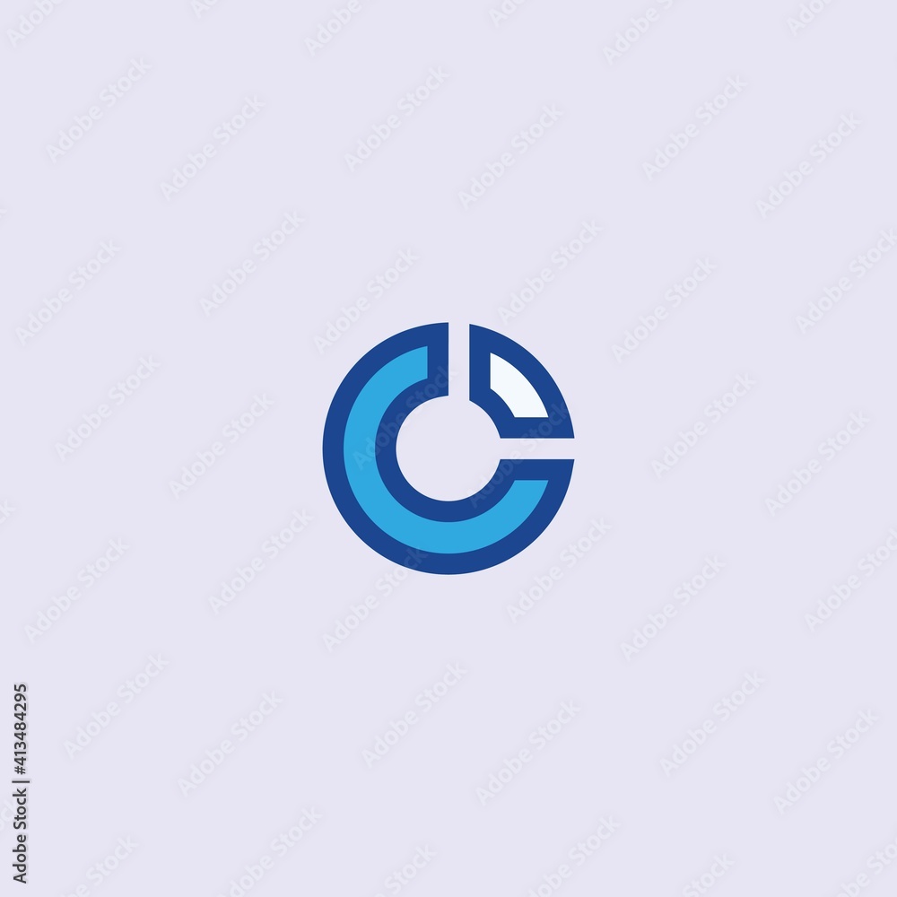 Vector illustration of flat diagram icon in blue and white color Vector illustration of flat diagram icon in blue and white color