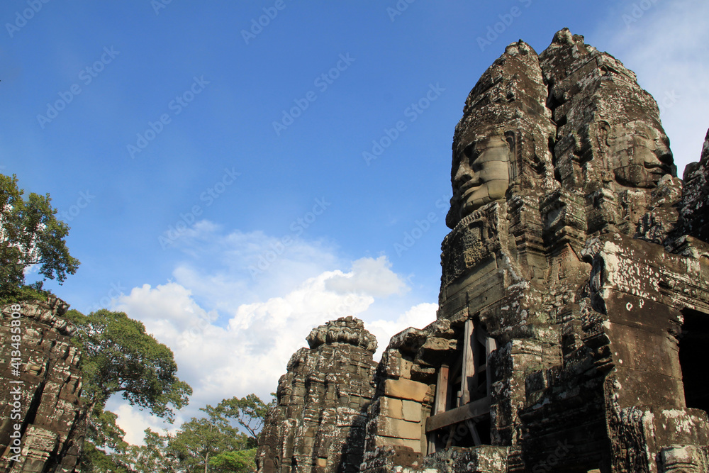 The Angkor Thom Bayon Temple, Cambodia