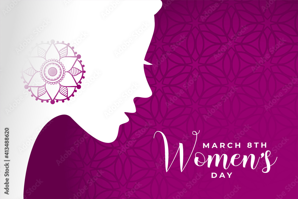 women face card design for happy womens day