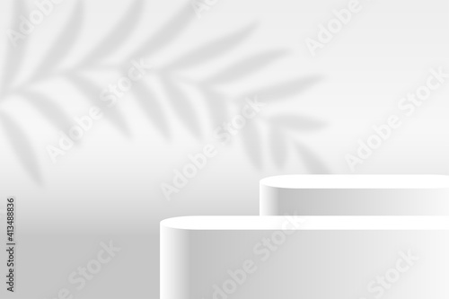 white product display stage platform background design