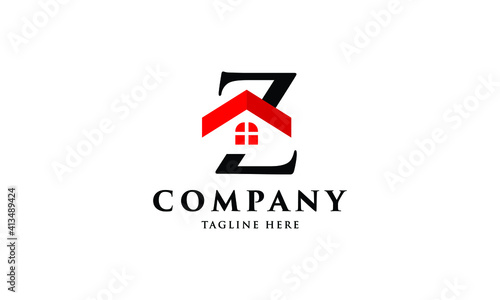 Free Download  Initial house logo Simple Modern Red for real estate - GFXLoad