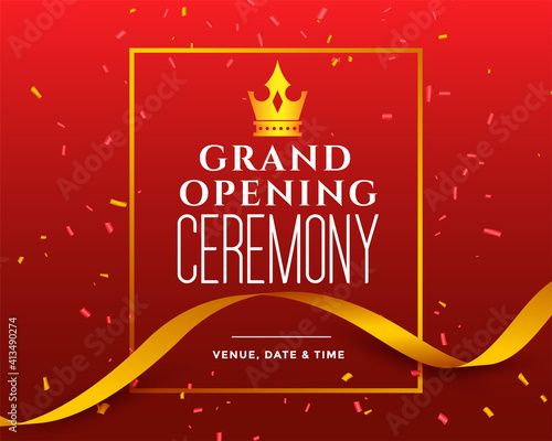 grand opening ceremony invitation banner template