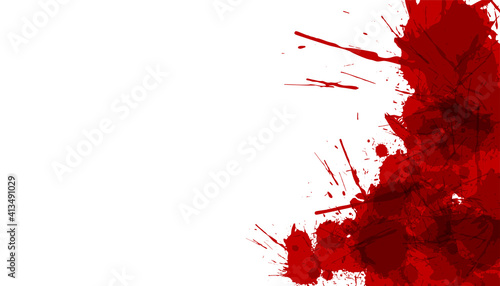blood or red ink splatter background design