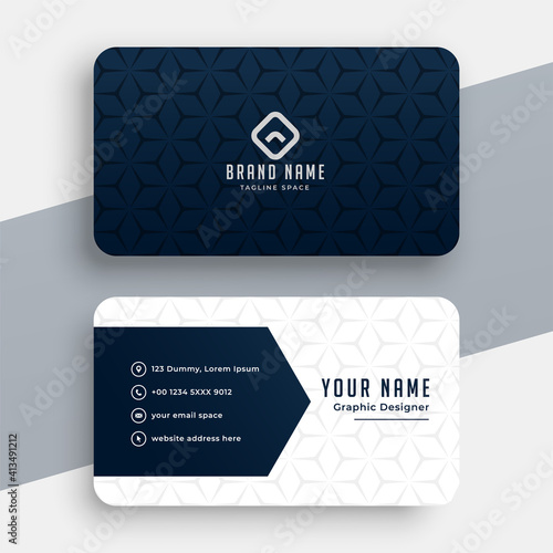 clean style modern business card design template