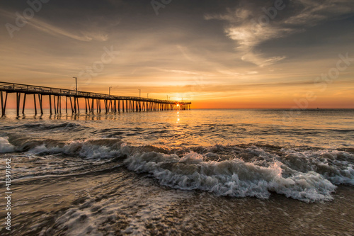 dramatic seascape image of Virginia Beach in summer