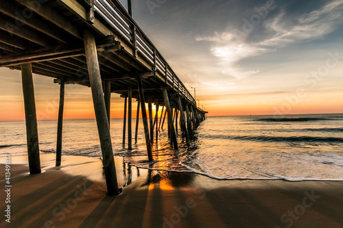 dramatic seascape image of Virginia Beach in summer