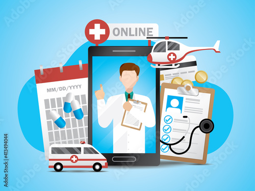 Telehealth and online services of hospital such as Online diagnosis , Calling ambulance , Online appointment , Online payment .