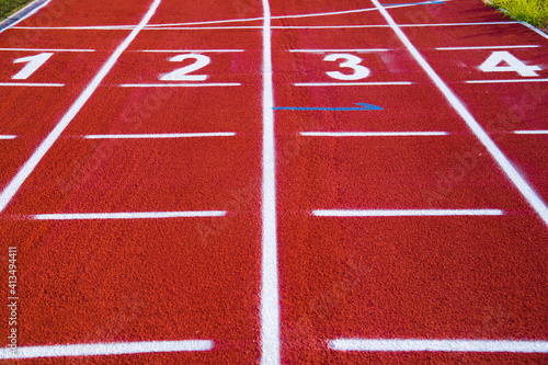 Red running sport track background and texture