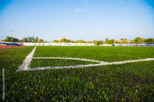 Outdoor stadium with green grass © SGr