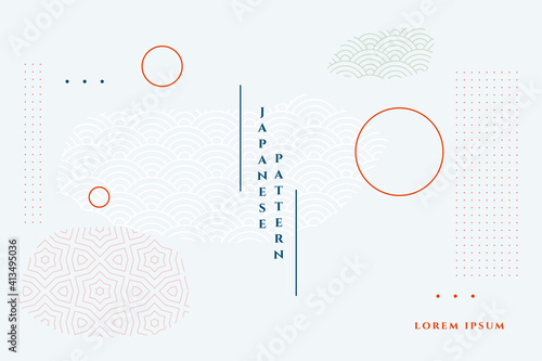 minimal white japanese style geometric background