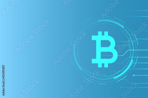 virtual money bitcoin technology concept background