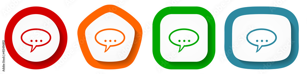 Forum vector icon set, flat design buttons on white background for webdesign and mobile applications Forum vector icon set, flat design buttons on white background for webdesign and mobile applications