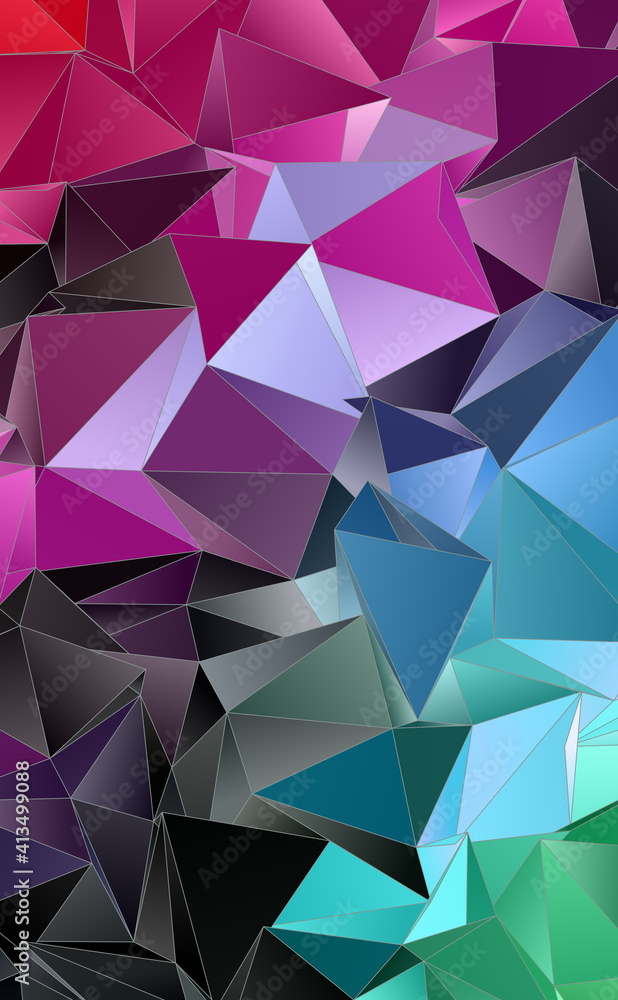 Obraz premium Abstract Low-Poly background. triangulated texture. Design 3d. Polygonal geometrical pattern. Triangular modern style