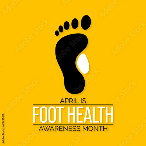 Foot health awareness month observed each year in April, It is also the time of the year when people begin to trade in their boots for sneakers and sandals. vector illustration.