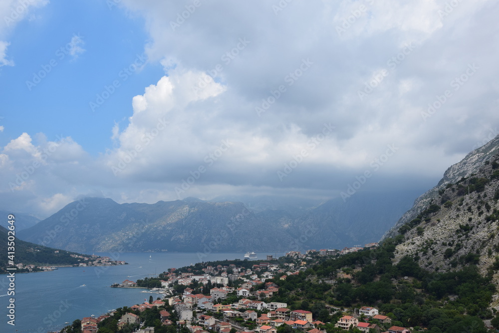 The bay of Kotor in Montenegro