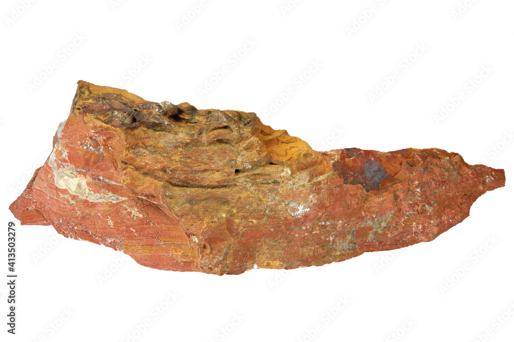 red jasper from South Africa isolated on white background red jasper from South Africa isolated on white background